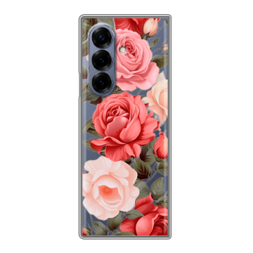 Пластиковый чехол на Samsung Galaxy Z Fold 8 с принтом Розы Пластиковый чехол на Samsung Galaxy Z Fold 8 с принтом Розы