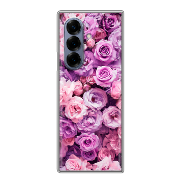 Пластиковый чехол на Samsung Galaxy Z Fold 8 с принтом лавандовые розы Пластиковый чехол на Samsung Galaxy Z Fold 8 с принтом лавандовые розы