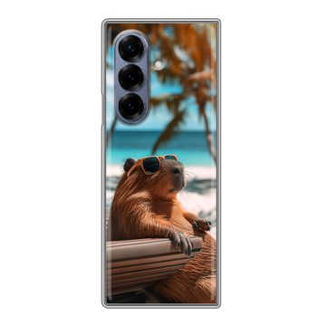 Пластиковый чехол на Samsung Galaxy Z Fold 8 с принтом Капибара Пластиковый чехол на Samsung Galaxy Z Fold 8 с принтом Капибара