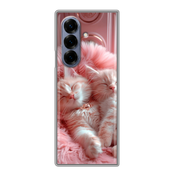 Пластиковый чехол на Samsung Galaxy Z Fold 8 с принтом котята котики Пластиковый чехол на Samsung Galaxy Z Fold 8 с принтом котята котики