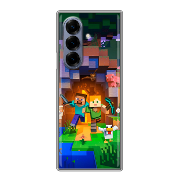 Пластиковый чехол на Samsung Galaxy Z Fold 8 с принтом Майнкрафт Minecraft Пластиковый чехол на Samsung Galaxy Z Fold 8 с принтом Майнкрафт Minecraft
