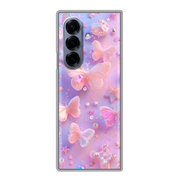 Пластиковый чехол на Samsung Galaxy Z Fold 8 с принтом Бабочки Пластиковый чехол на Samsung Galaxy Z Fold 8 с принтом Бабочки