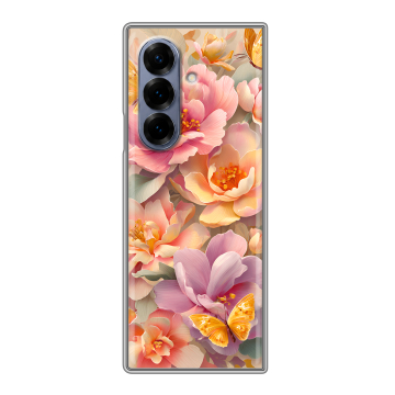 Пластиковый чехол на Samsung Galaxy Z Fold 8 с принтом Цветы и бабочки Пластиковый чехол на Samsung Galaxy Z Fold 8 с принтом Цветы и бабочки