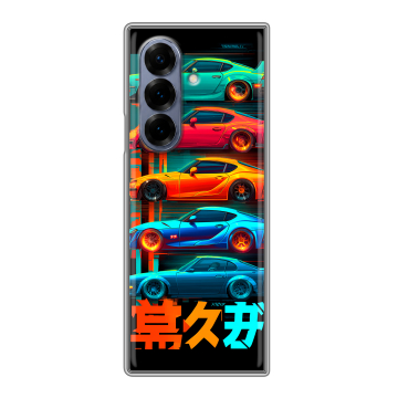 Пластиковый чехол на Samsung Galaxy Z Fold 8 с принтом машины тачки Пластиковый чехол на Samsung Galaxy Z Fold 8 с принтом машины тачки