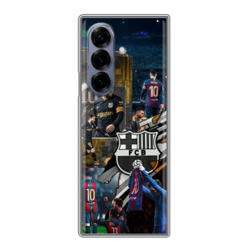 Пластиковый чехол на Samsung Galaxy Z Fold 8 с принтом Messi Barcelona Пластиковый чехол на Samsung Galaxy Z Fold 8 с принтом Messi Barcelona