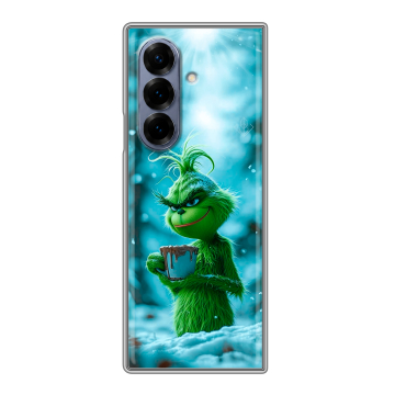Пластиковый чехол на Samsung Galaxy Z Fold 8 с принтом Новый год гринч Пластиковый чехол на Samsung Galaxy Z Fold 8 с принтом Новый год гринч