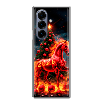 Пластиковый чехол на Samsung Galaxy Z Fold 8 с принтом Новый год Пластиковый чехол на Samsung Galaxy Z Fold 8 с принтом Новый год