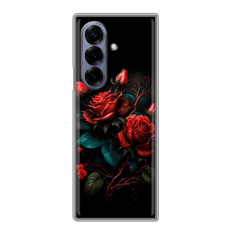 Пластиковый чехол на Samsung Galaxy Z Fold 8 с принтом Розы красные Пластиковый чехол на Samsung Galaxy Z Fold 8 с принтом Розы красные