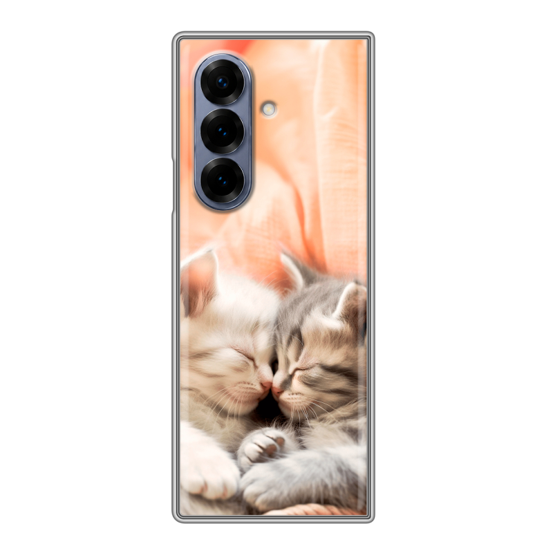 Пластиковый чехол на Samsung Galaxy Z Fold 8 с принтом Котята Пластиковый чехол на Samsung Galaxy Z Fold 8 с принтом Котята