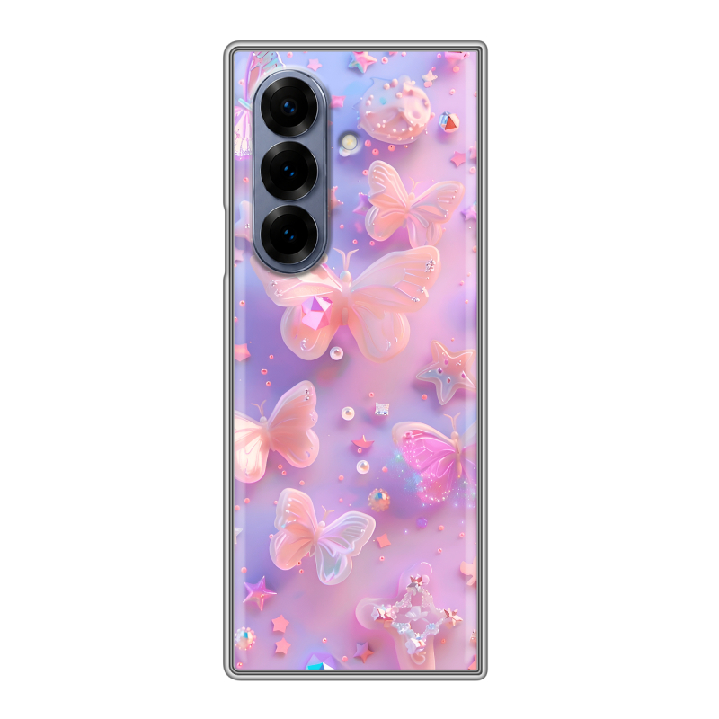 Пластиковый чехол на Samsung Galaxy Z Fold 8 с принтом Бабочки Пластиковый чехол на Samsung Galaxy Z Fold 8 с принтом Бабочки