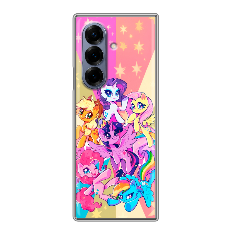 Пластиковый чехол на Samsung Galaxy Z Fold 8 с принтом My little pony Дружба чудо Пластиковый чехол на Samsung Galaxy Z Fold 8 с принтом My little pony Дружба чудо