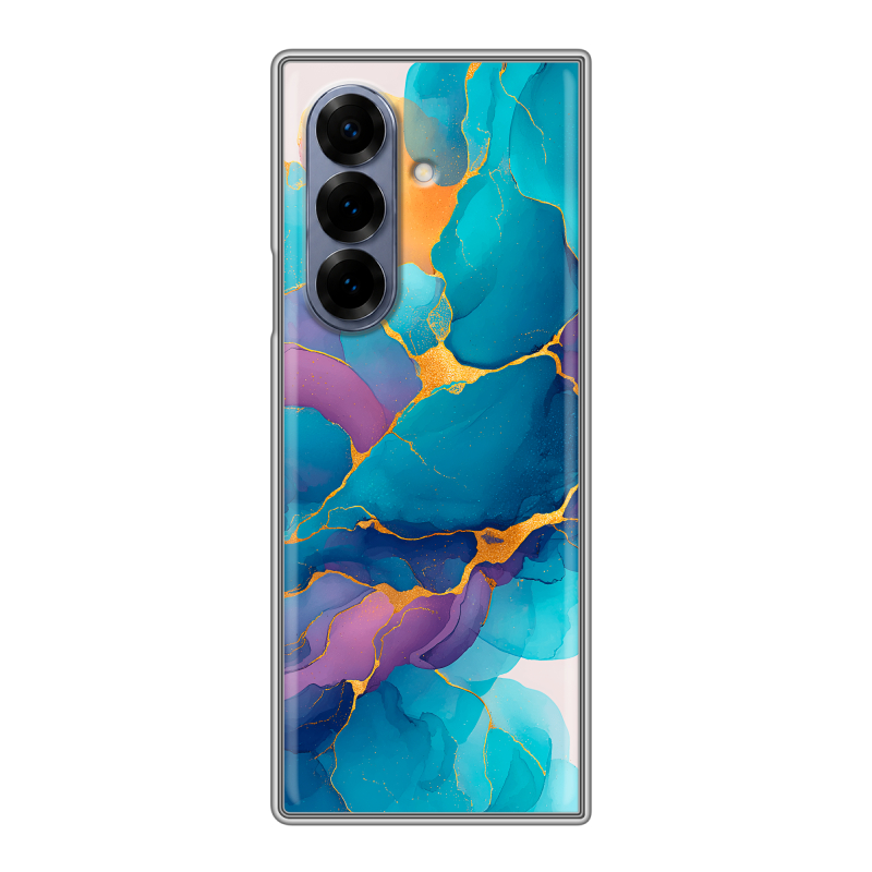 Пластиковый чехол на Samsung Galaxy Z Fold 8 с принтом Мрамор блестки Пластиковый чехол на Samsung Galaxy Z Fold 8 с принтом Мрамор блестки