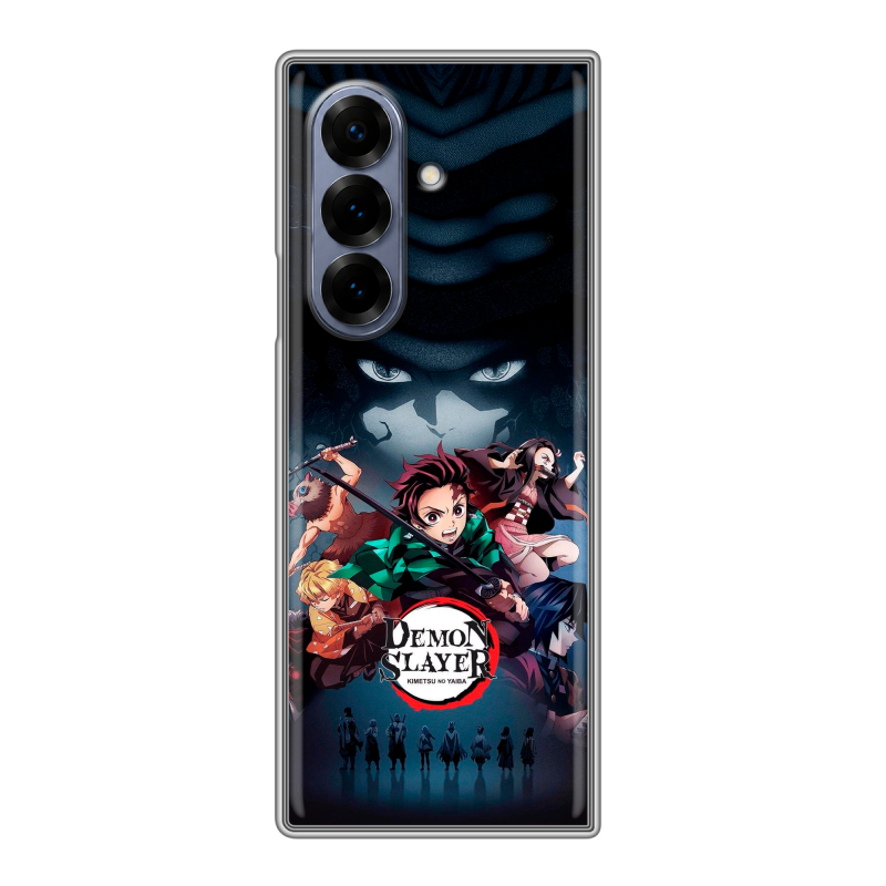 Пластиковый чехол на Samsung Galaxy Z Fold 8 с принтом Demon Slayer Клинок рассекающий демонов Пластиковый чехол на Samsung Galaxy Z Fold 8 с принтом Demon Slayer Клинок рассекающий демонов