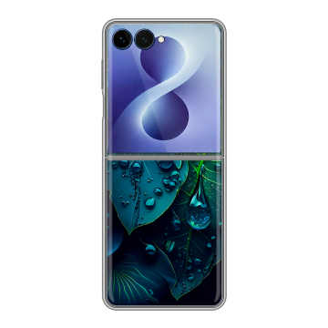 Пластиковый чехол на Samsung Galaxy Z Flip 8 с принтом Листья Пластиковый чехол на Samsung Galaxy Z Flip 8 с принтом Листья