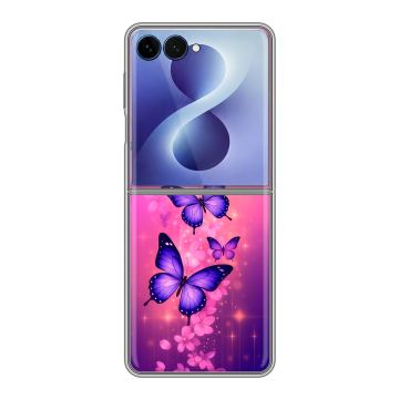Пластиковый чехол на Samsung Galaxy Z Flip 8 с принтом Бабочки