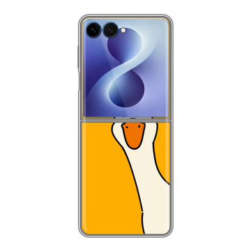 Пластиковый чехол на Samsung Galaxy Z Flip 8 с принтом Утка
