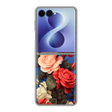 Пластиковый чехол на Samsung Galaxy Z Flip 8 с принтом Розы Пластиковый чехол на Samsung Galaxy Z Flip 8 с принтом Розы