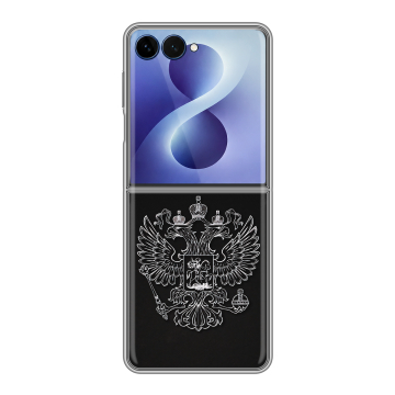 Пластиковый чехол на Samsung Galaxy Z Flip 8 с принтом Герб России Пластиковый чехол на Samsung Galaxy Z Flip 8 с принтом Герб России