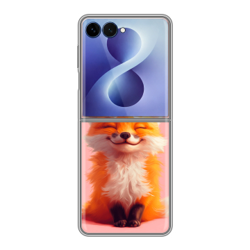 Пластиковый чехол на Samsung Galaxy Z Flip 8 с принтом милая лиса Пластиковый чехол на Samsung Galaxy Z Flip 8 с принтом милая лиса