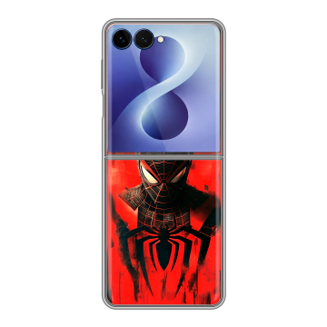 Пластиковый чехол на Samsung Galaxy Z Flip 8 с принтом человек паук spiderman Пластиковый чехол на Samsung Galaxy Z Flip 8 с принтом человек паук spiderman