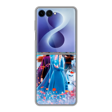 Пластиковый чехол на Samsung Galaxy Z Flip 8 с принтом Холодное сердце Frozen Пластиковый чехол на Samsung Galaxy Z Flip 8 с принтом Холодное сердце Frozen