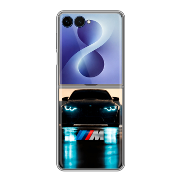 Пластиковый чехол на Samsung Galaxy Z Flip 8 с принтом БМВ BMW