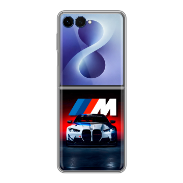 Пластиковый чехол на Samsung Galaxy Z Flip 8 с принтом БМВ BMW