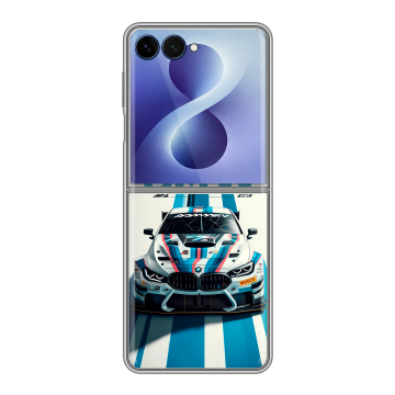 Пластиковый чехол на Samsung Galaxy Z Flip 8 с принтом БМВ BMW