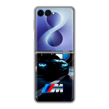 Пластиковый чехол на Samsung Galaxy Z Flip 8 с принтом БМВ BMW
