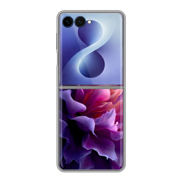 Пластиковый чехол на Samsung Galaxy Z Flip 8 с принтом женский цветы