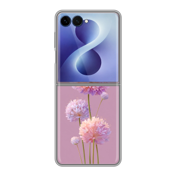 Пластиковый чехол на Samsung Galaxy Z Flip 8 с принтом Цветы