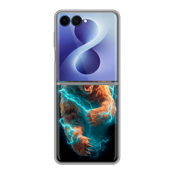 Пластиковый чехол на Samsung Galaxy Z Flip 8 с принтом Медведь