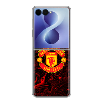 Пластиковый чехол на Samsung Galaxy Z Flip 8 с принтом Manchester United