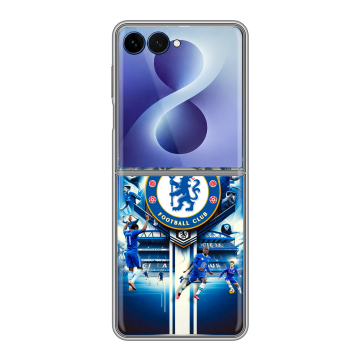 Пластиковый чехол на Samsung Galaxy Z Flip 8 с принтом Chelsea Челси