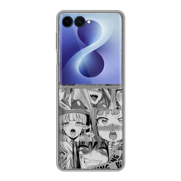 Пластиковый чехол на Samsung Galaxy Z Flip 8 с принтом Ahegao Ахегао Аниме