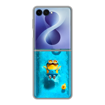 Пластиковый чехол на Samsung Galaxy Z Flip 8 с принтом Миньоны Пластиковый чехол на Samsung Galaxy Z Flip 8 с принтом Миньоны