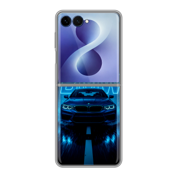 Пластиковый чехол на Samsung Galaxy Z Flip 8 с принтом BMW БМВ