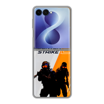 Пластиковый чехол на Samsung Galaxy Z Flip 8 с принтом Counter Strike