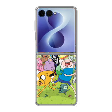 Пластиковый чехол на Samsung Galaxy Z Flip 8 с принтом Adventure time Время приключений