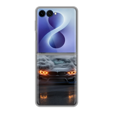 Пластиковый чехол на Samsung Galaxy Z Flip 8 с принтом BMW БМВ Пластиковый чехол на Samsung Galaxy Z Flip 8 с принтом BMW БМВ