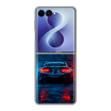 Пластиковый чехол на Samsung Galaxy Z Flip 8 с принтом BMW БМВ