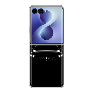 Пластиковый чехол на Samsung Galaxy Z Flip 8 с принтом Mercedes Мерседес