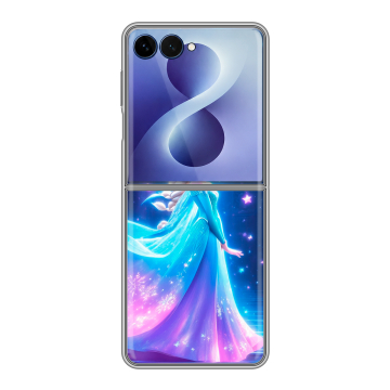 Пластиковый чехол на Samsung Galaxy Z Flip 8 с принтом Холодное сердце Frozen