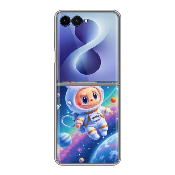 Пластиковый чехол на Samsung Galaxy Z Flip 8 с принтом Labubu Лабубу