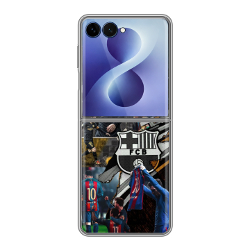 Пластиковый чехол на Samsung Galaxy Z Flip 8 с принтом Messi Barcelona