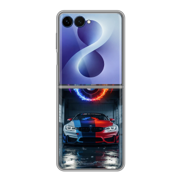 Пластиковый чехол на Samsung Galaxy Z Flip 8 с принтом BMW БМВ