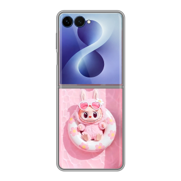 Пластиковый чехол на Samsung Galaxy Z Flip 8 с принтом Labubu Лабубу