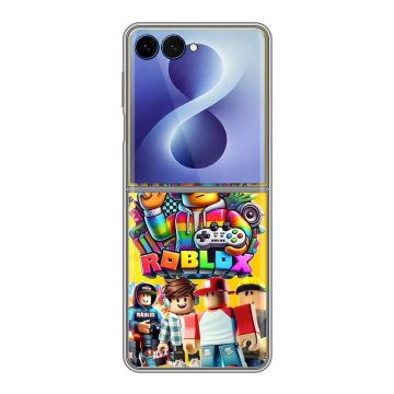 Пластиковый чехол на Samsung Galaxy Z Flip 8 с принтом Roblox Роблокс