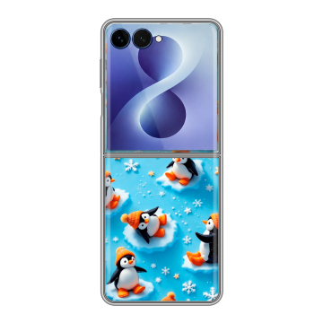 Пластиковый чехол на Samsung Galaxy Z Flip 8 с принтом Новый год