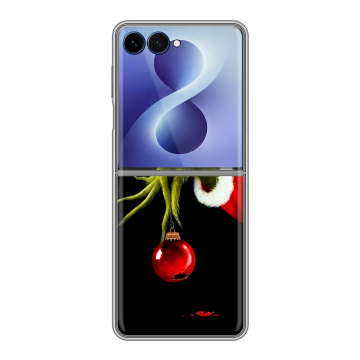 Пластиковый чехол на Samsung Galaxy Z Flip 8 с принтом Новый год Гринч